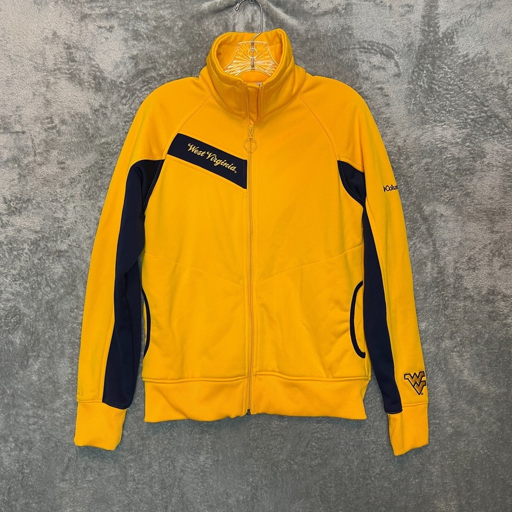 Columbia Women Size L West Virginia Mountaineers Track Jacket Full Zip Fleece